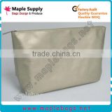 Low Price Cosmetic Bag Metalic Golden Leather