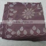 S049 Lastest Muslim Square Scarf With Rhinestones thumbnail-4