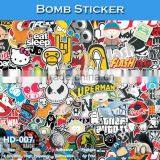 HD-004 1.52x30M 5FTx98FT Air Free High Stylish Cartoon Image Bomb Stickers For Decoration thumbnail-5