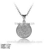 PZL-0002 Circle Round Pendant 925 Real Silver Competitive Price
