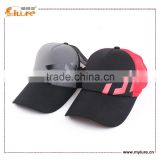 100% Cotton Outdoor Sports Hats Red+Black Baseball Sun Hats