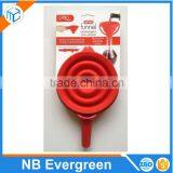 Silicone Folding Funnel, Food Grade Silicone Wine Folding Funnel With Plastic Handle thumbnail-1