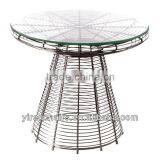 Antique Metal Dinning Table/metal Glass Dining Table/round Dinning Table thumbnail-1