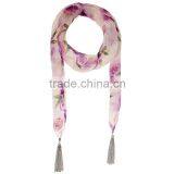 Fashion Romantic Rose Pattern Scarf,soft Polyster Scarf thumbnail-3