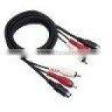 AV Cable, Audio Video Cable, 2RCA+MD4P Plugs to 2RCA+MD4P Plugs
