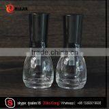 Empty Nail Varnish Bottle Flat Shape 8ml Matte Black Gel Nail Polish Bottle With Frosted Black Cap thumbnail-4