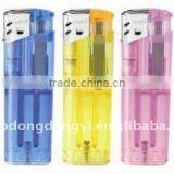 CR Refillable Electronic Lighter With Transparent Tank