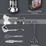 6 Piece Built-in Stand Cooking Kitchen Utensil Set