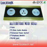 Multifunctional Hotel Power Socket With USB Ports, Mounting Wall Power Socket