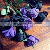 purple wedding crepe paper rose, craft crepe paper rose, hand made crepe paper rose, party decoration paper rose