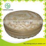 Hot Sale Mini Round Modern Bamboo Tea Sundries Basket With Cane thumbnail-2
