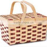 Weave wooden basket with 2 handles SM