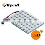 PCB 24SMD 3528 LED Auto Car Top Dome Light For Interior Reading Roof Light w WG T10 W5W BA9S 31-41mm S8.5 Festoon Bulb Adapter thumbnail-1