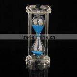 blue crystal hourglass or sandglass or crystal sandy clock(R-1442)