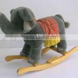 Plush elephant rocking horse with sound new ride on toys