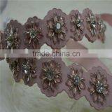 Elastic Rhinestone PU Leather Garment Dress Belt for Women thumbnail-1