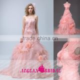 2015 L7-6 Latest design Real Sample pink quinceanera dresses for 15 years Vestido De 15 Anos