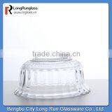 LongRun 6oz New Design Carved Pattern Clear Glass Bowl thumbnail-2
