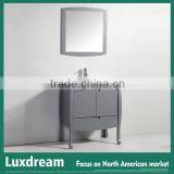 Grey 72 Inch Single Sink Bathroom Vanity With Mirror