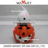 2015 Hot sale Friendly craft Resin Pumpkin with Led light Halloween Decoration