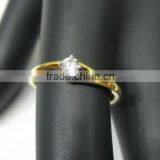 0.16cts Solitaire Diamond Ring 14K Yellow Gold SI Clarity H Color thumbnail-2