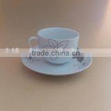 Nice Flower Design Coffee and Tea Set Fine Porcelain Ceramic Cups and Saucers Sets thumbnail-1