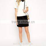 White Short Sleeve Beaded Ruffled Beaded Neckline Top thumbnail-2