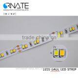 Factory Price SMD 2835 Dual White Led Strip, 12V Led Strip White & Warm White