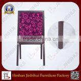 Purple Low Back Imitated Wood Restaurant Chair thumbnail-3