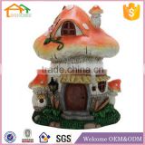 Factory Custom made best home decoration gift polyresin solar fairy house resin