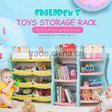 Children's Bookcase Kids Plastic Toy Storage Shelf thumbnail-1