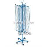 4 Sided Spinning Metal Grid Mesh Display Rack With Sign Holder thumbnail-4