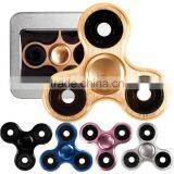 Hot Sale Tri Spinner Toy Fidget Spinner Aluminum Wiredrawing Metal Hand Spinner Wind Matte Spinner thumbnail-3