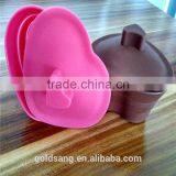 2015 Portable Heat Resistance Silicone Folding Cup Silicone Heart Shape Cup thumbnail-2