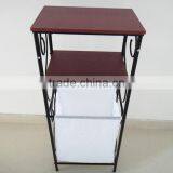 3 Tiers Metal Bathroom Scroll Storage Organizer Laundry Sorter With 2 Storage Shelves Laundry Hamper thumbnail-3