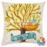 Swans Printed Square Shape Sofa Pillow Cover Wholesale Pillow Cases thumbnail-4