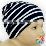 Black White Stripes Stretchy Infant & Toddle Baby Beanie thumbnail-1