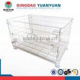 Wholesale logistics wiremesh container storage supermarket roll cages mesh cage four wheel trolley