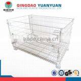 Wholesale Logistics Wiremesh Container Storage Supermarket Roll Cages Mesh Cage Four Wheel Trolley thumbnail-1