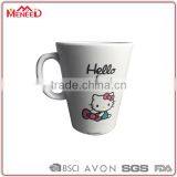 Children Standard Non-toxic Ceramic-like Hallo Kitten Printed Melamine Plastic Mugs for Kids thumbnail-1