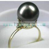 Crown Gold Ring Setting With Pearl Ring thumbnail-3
