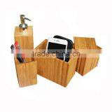 Mad selling hotel style bamboo bathroom set