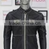 2014 Hot Sale Apparel Stock Man Leather Winter Jacket thumbnail-1