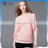 New Design Blank Pullover Style Women Knitting Patterns Bat Sleeve Sweater thumbnail-1
