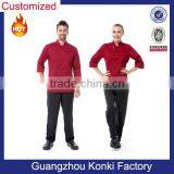 Hot Sale White Black Color Cotton or Polyester Fabric Waitress Waitor Restaurant Chef Uniform thumbnail-6