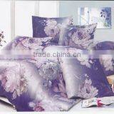 100%polyester Disperse Printed Flower Vivid Wedding Lovers Microfiber Diamond Velvet Bedding Set thumbnail-1