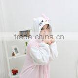 Flannel Cartoon Adult Animal Jumpsuit Animal Pajamas Jumpsuit Kitty Design thumbnail-6