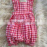 Wholesale Fashion Newborn Girl Fashion Rompers 2017 Summer Kid Bodysuit Clothing Red Wholesale Baby Clothes Romper Girl thumbnail-2