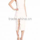 Wholesale Fitness Apparel For Women Wear Plain Dyed Floral Midi Pencil One Pace Package Buttock Solid Knit Skirt thumbnail-2