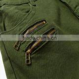 2016 New Men's Fashion Jeans Green Jeans Male Personality Folds Comfortable Hotsale Biker Jeans thumbnail-4